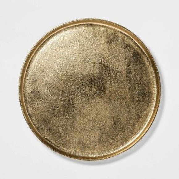 Threshold Other - 17.6″ Brass Round Tray Gold – Threshold™